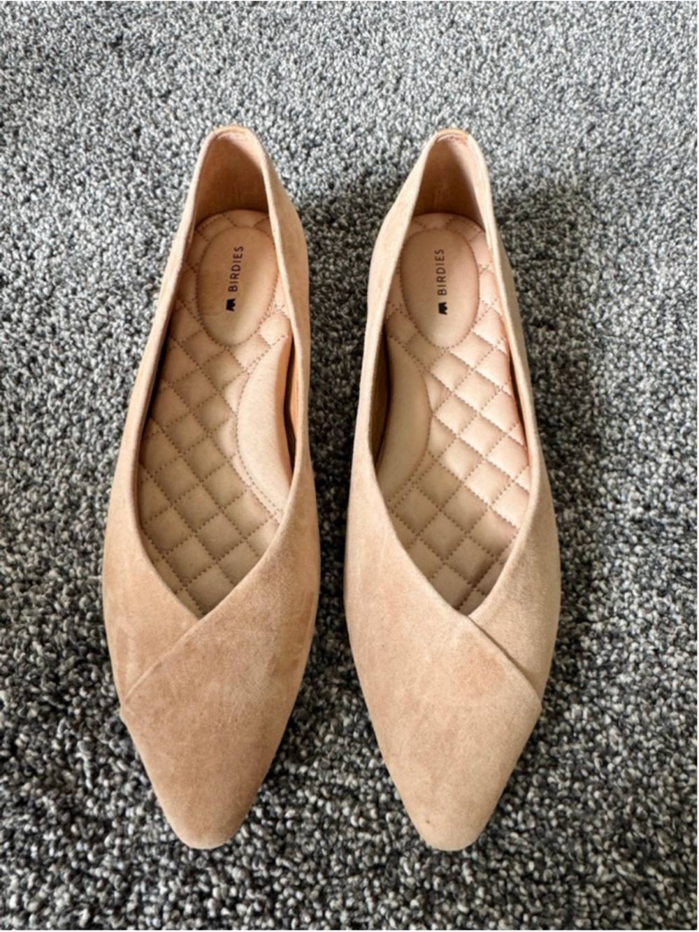 Women's Birdies The Goldfinch Flats in Tan Suede Size 7 NWOB - Picture 2 of 10
